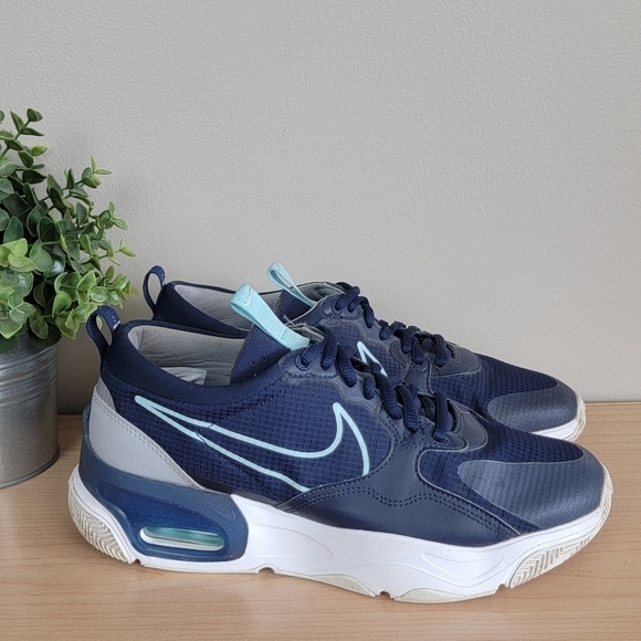 Nike 9 Skyve Air Max Blue Lace Up Low Top Marathon Running Mens Shoes Sneakers - Picture 1 of 14